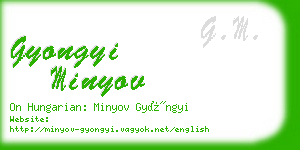 gyongyi minyov business card